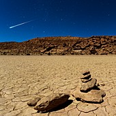 Shooting star over Atacama Desert, Chile