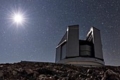 Night sky over VISTA telescope, Chile