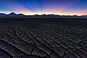 Crepuscular rays over Atacama Desert, Chile