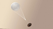 Schiaparelli EDM descent to Mars, illustration