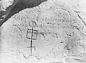 17th-century rock inscription, New Mexico