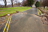 Flood damaged road, Glenridding, UK
