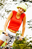 Woman on bike