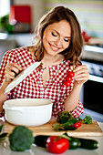 Woman cooking