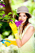 Woman gardening