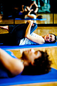 Woman practicing yoga