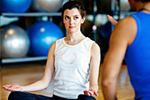 Woman practicing yoga