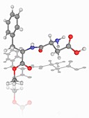 Aspartame organic compound molecule