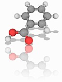Benzoic acid organic compound molecule