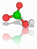 Chloric acid chemical compound molecule