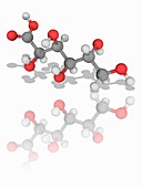 Gluconic acid organic compound molecule