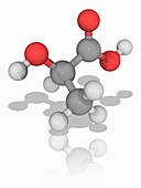 Lactic acid organic compound molecule