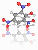 Picric acid organic compound molecule