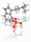 Psilocybine drug molecule