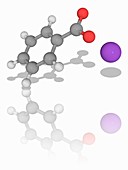 Sodium benzoate organic compound molecule