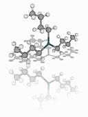 Tributyltin hydride organic compound molecule