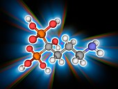 Alendronic acid drug molecule