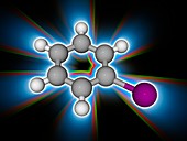 Iodobenzene chemical compound molecule