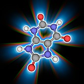 Uric acid organic compound molecule