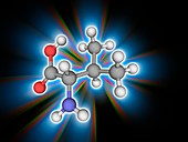 Valine organic compound molecule