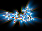 VX nerve agent molecule