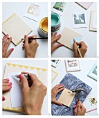 Instructions for making a picture frame from painted plywood boards