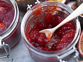 Strawberry and maracuja jam