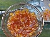 Vineyard peach jam with elderberry syrup