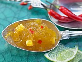 Mango jam with chilli and lime