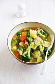 Vegetable stew with Hokkaido pumpkin and broccoli