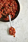 Minced beef and tomato sauce
