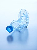 Crushed plastic bottle