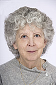 Portrait of woman with grey hair