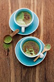 Green tea creme brulee