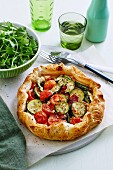 Free-formed Mediterranean Zucchini Pie