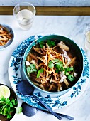 Mexican Tortilla soup with chicken