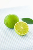 Limes, whole and halved
