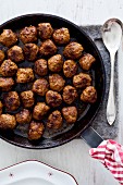 Swedish meatballs in a pan