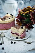 Vegan blackberry buttercream cake