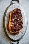 Pan-fried rump steak