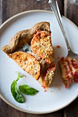 Gluten Free Tomato Pie with Basil, Parmesan and Cornmeal