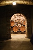 A wine cellar at the Domaine de la Romaneé-Conti estate in Burgundy, France