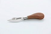 A truffle and mushroom knife with a holm oak handle