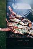 Lobster on grill