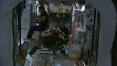 Moving equipment onboard the ISS