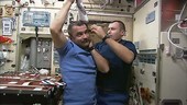 Life onboard the ISS - Haircut