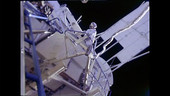 Spacewalk outside Skylab SL-2