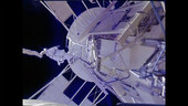 Spacewalk outside Skylab during SL-2