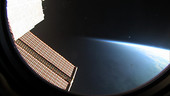 ISS crossing Earth's terminator