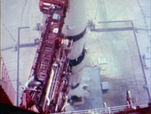 Apollo 11 access arm retracting